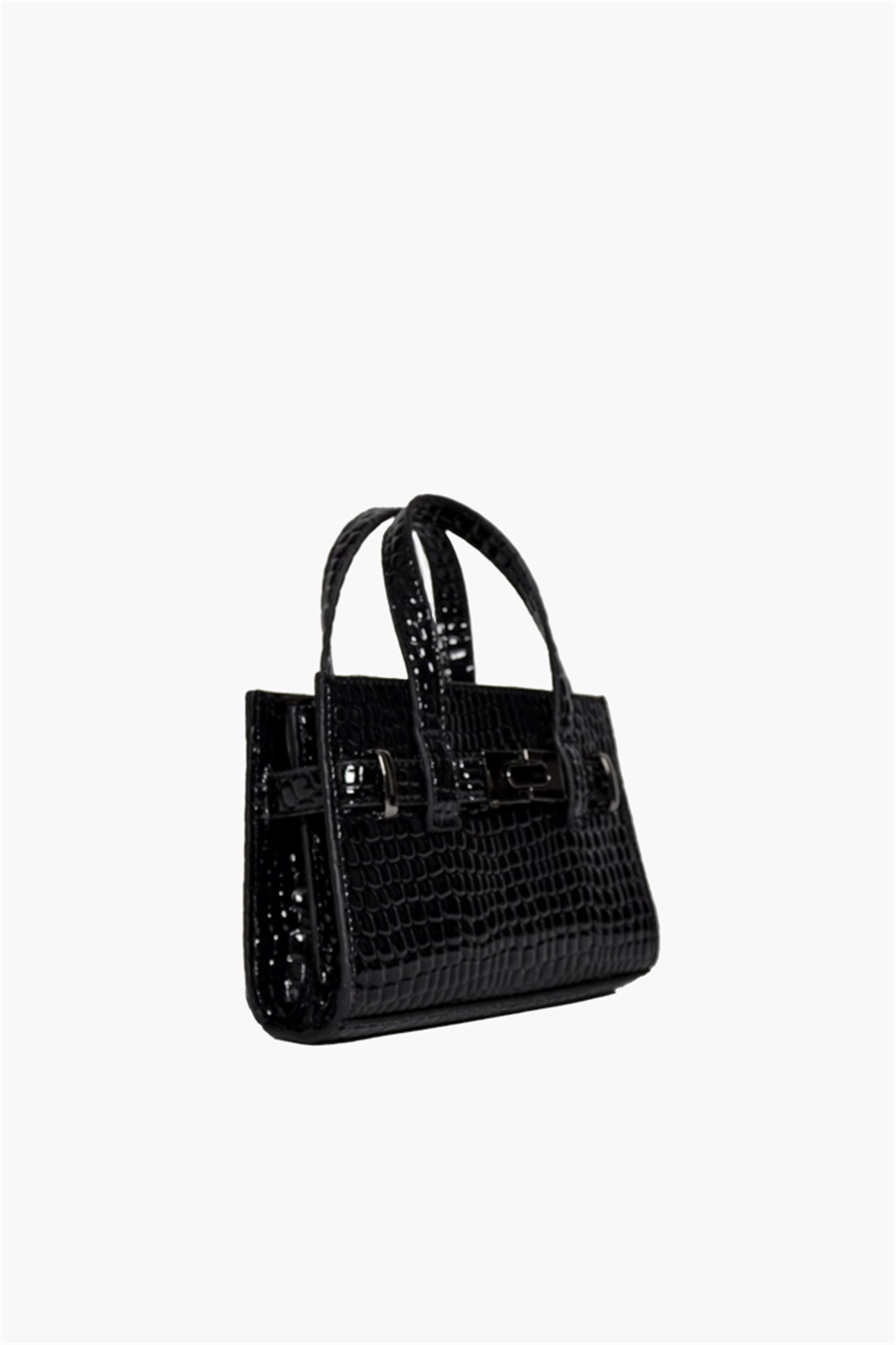 SHOES&MOREELISSAELISSA - Siyah Croco 22 - Mini Omuz Çantası