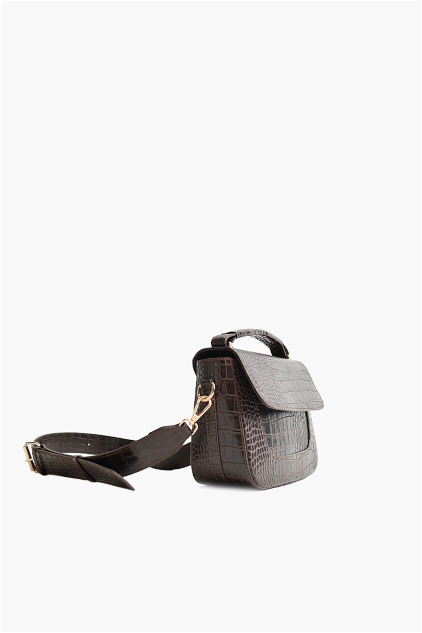 SHOES&MOREFETNOFETNO - Kahve Croco - Omuz Çantası