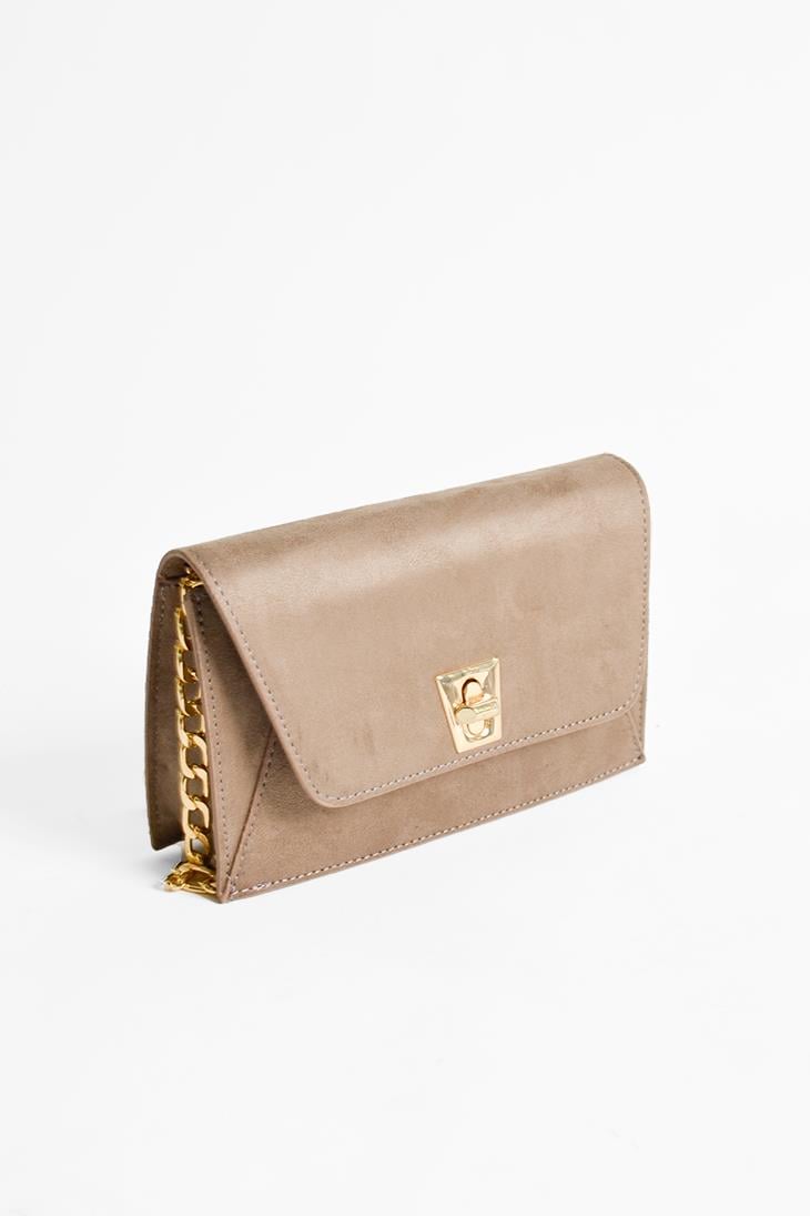 S&M BASICBEXYYBEXYY - Vizon Süet 24 - Mini Omuz Çantası