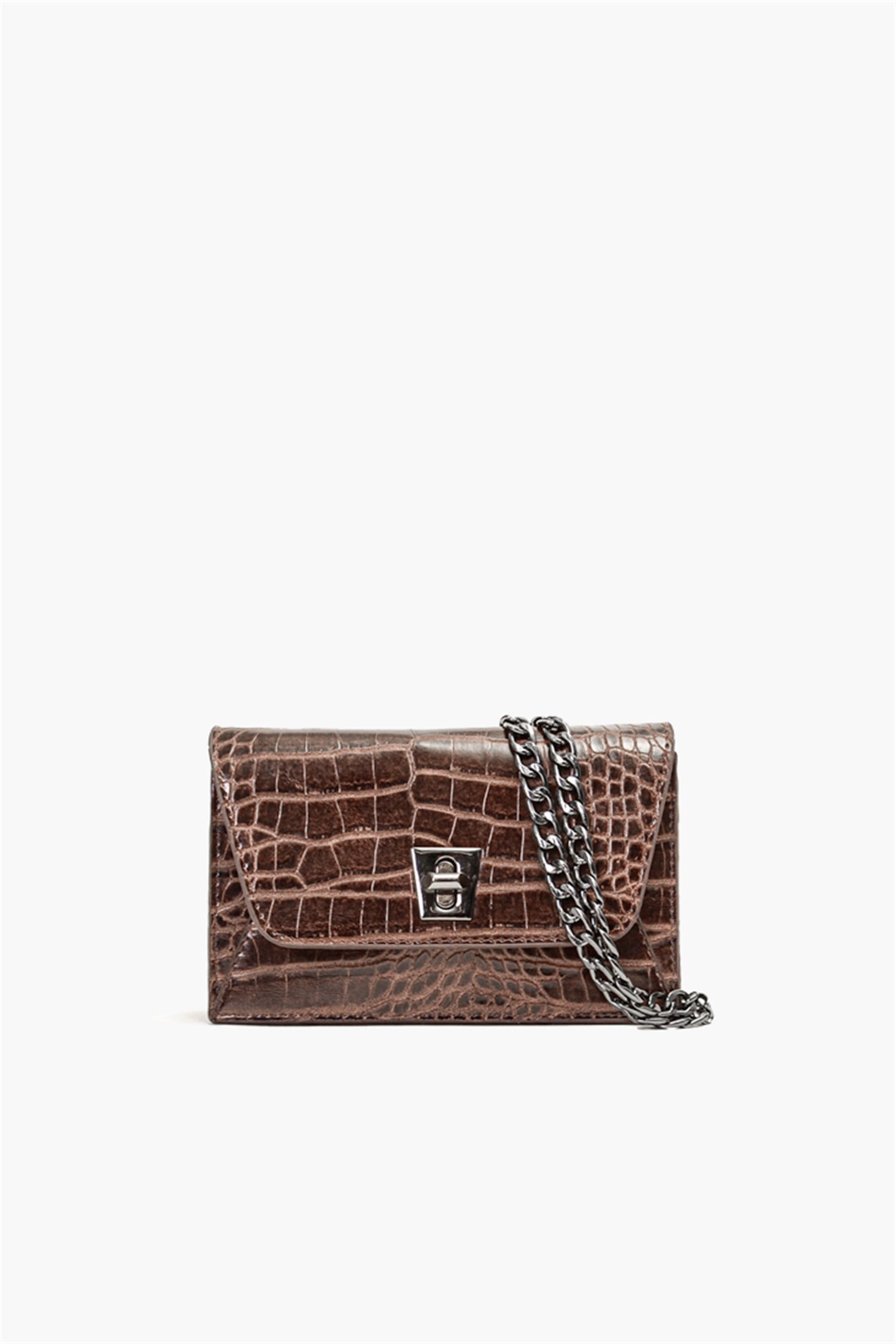 S&M BASICBIXYYBIXYY - Kahve Croco 21 - Mini Omuz Çantası