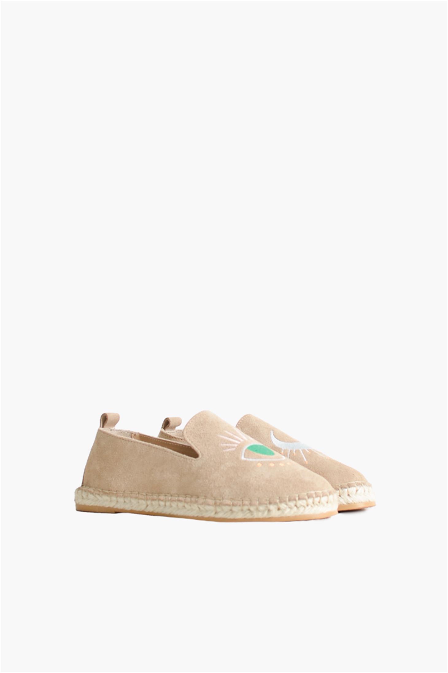 SHOES&MOREALENAXALENAX - Bej Süet - ESPADRİL