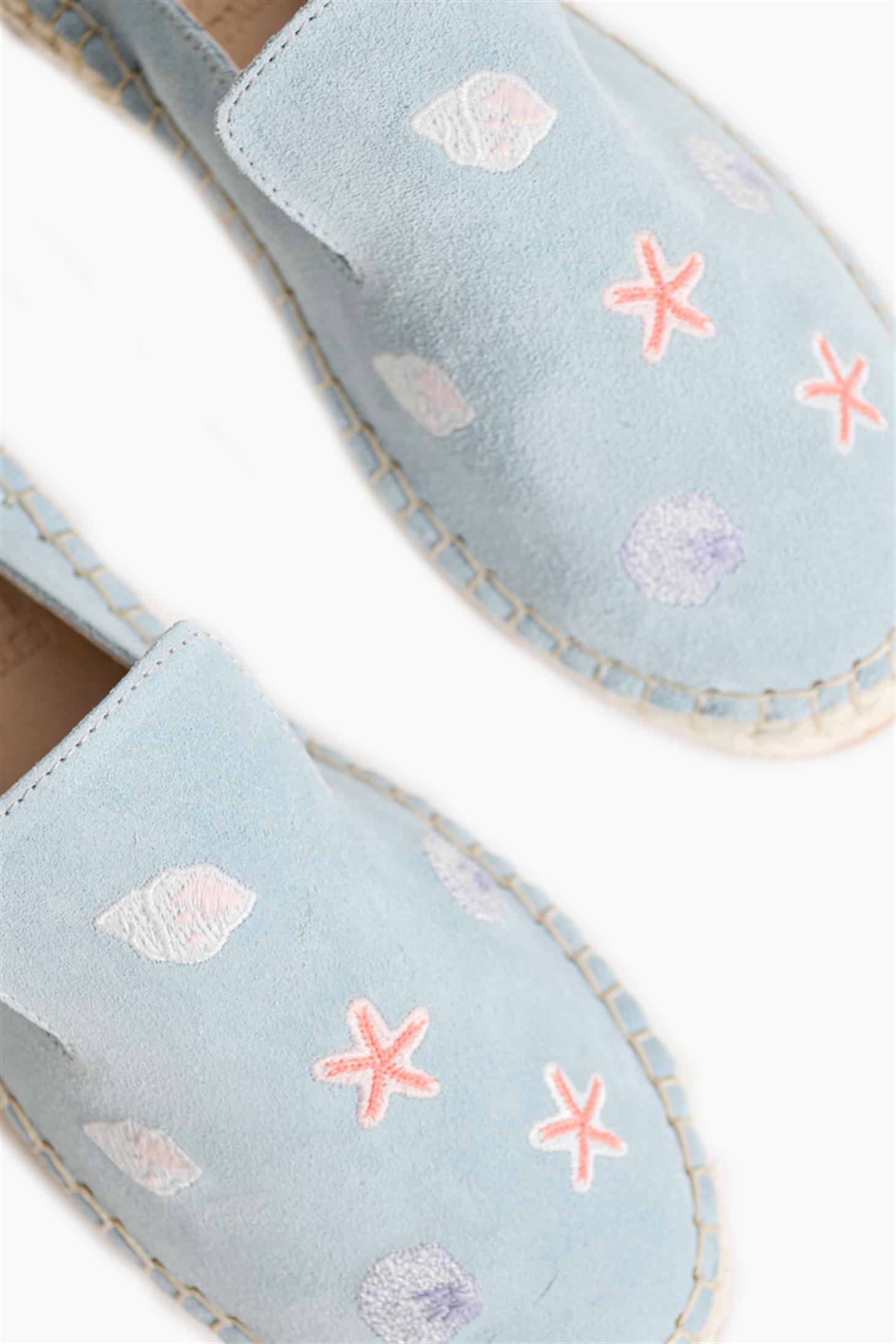 SHOES&MOREERMYERMY - Açık Mavi Suet - Espadril