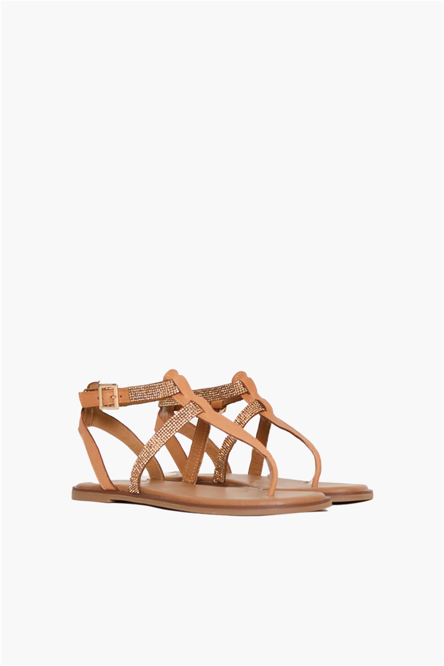 SHOES&MORECLINNACLINNA - Metalik Taba - Sandalet