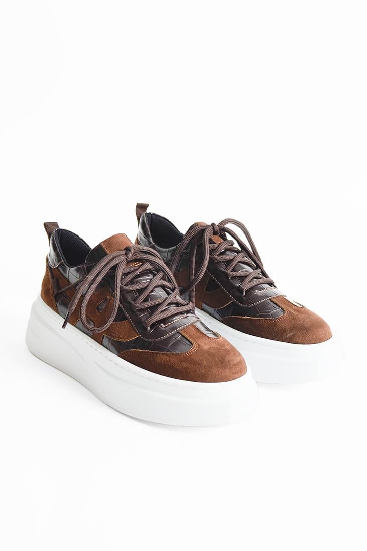 SHOES&MOREVANILAVANILA - Kahve Croco - Spor