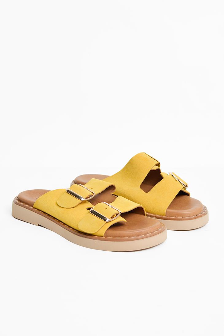 SHOES&MOREMELINDAMELINDA - Sarı Süet - Terlik