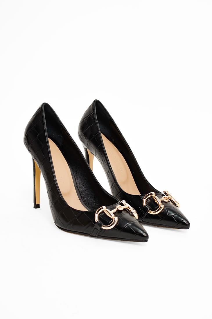 SHOES&MOREFIGAROFIGARO - Siyah Croco - Stiletto