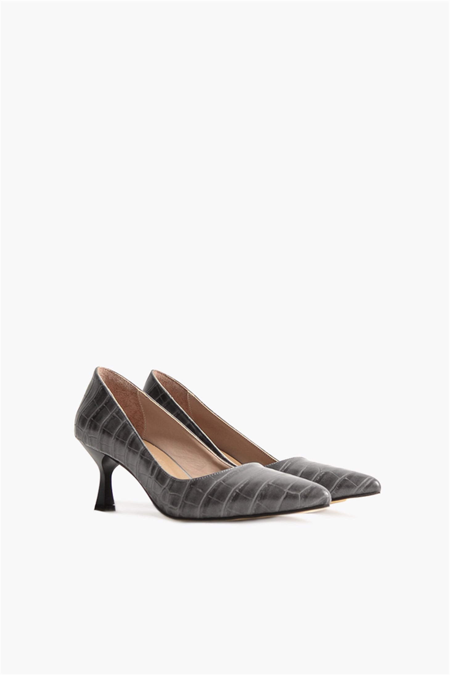 SHOES&MOREHOFFLAHOFFLA - Gri Croco 23 - Topuklu