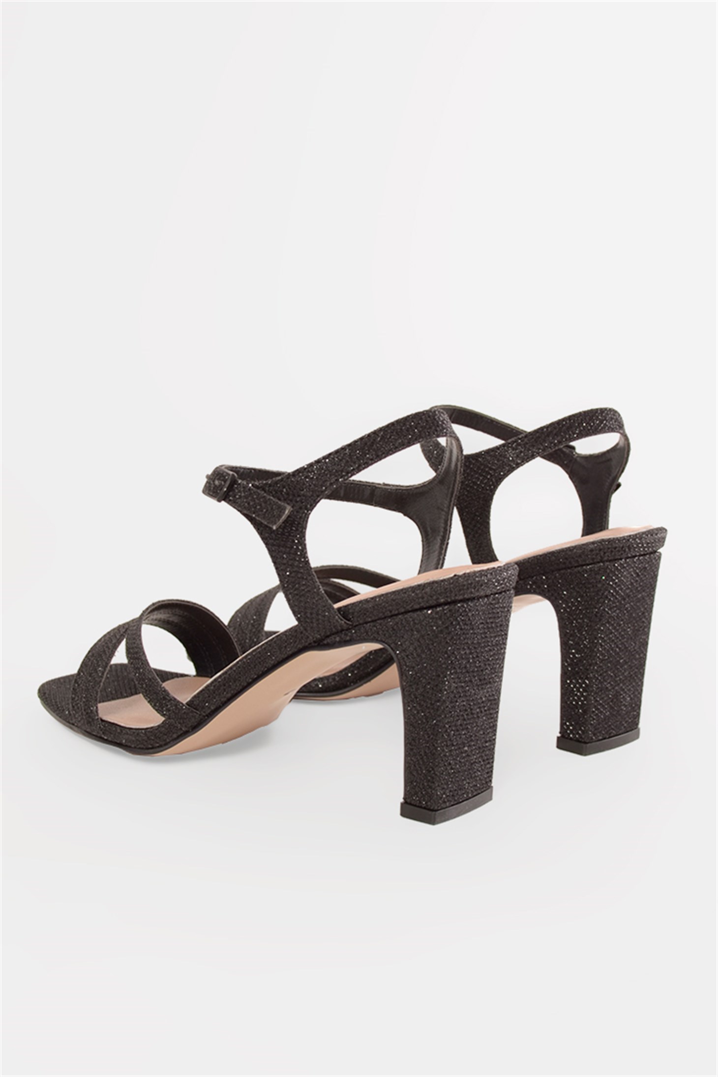 SHOES&MOREMES MESMES MES - Siyah Glitter - Topuklu Sandalet
