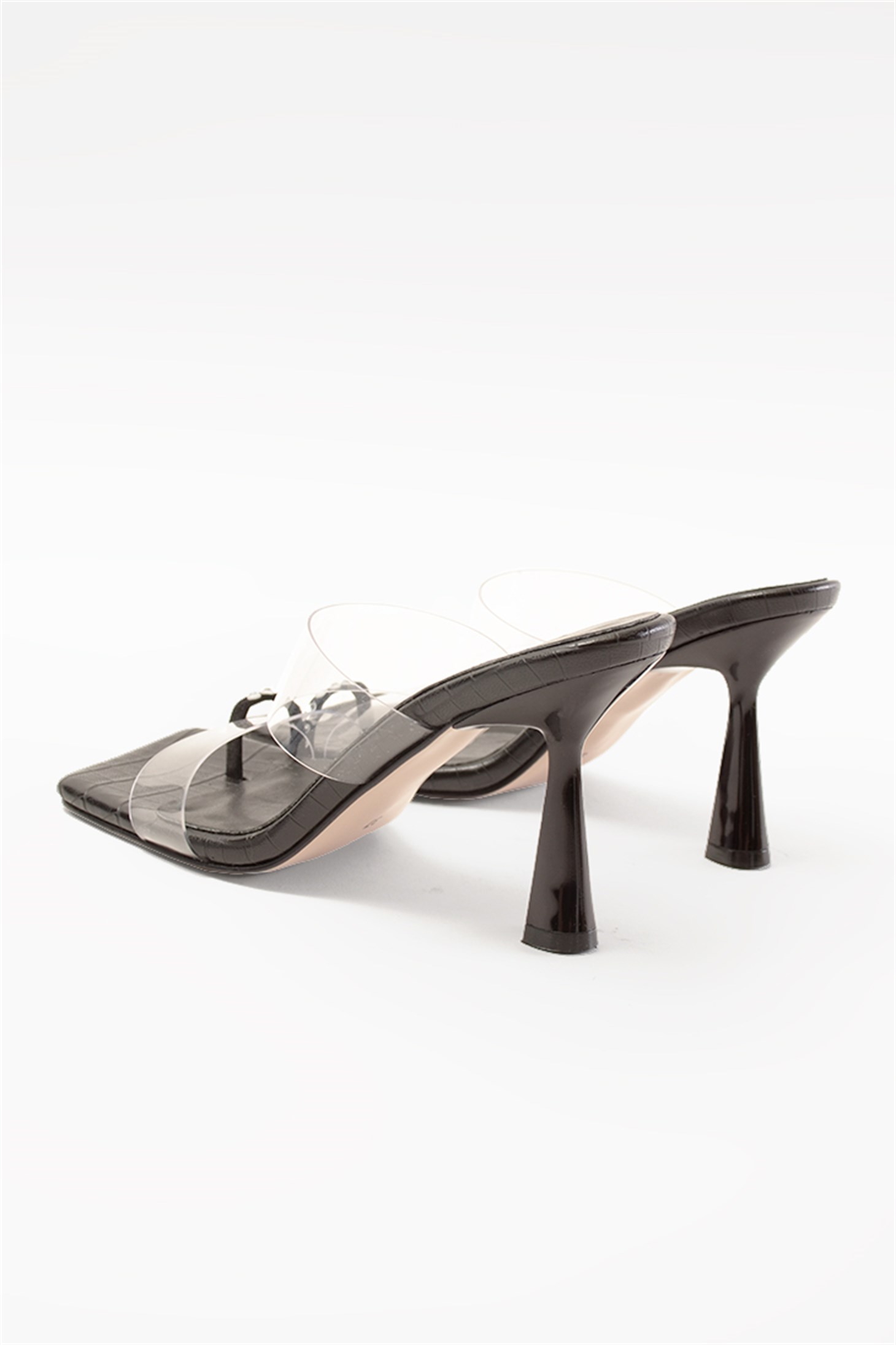 SHOES&MORENELLAANELLAA - Siyah Croco - Topuklu