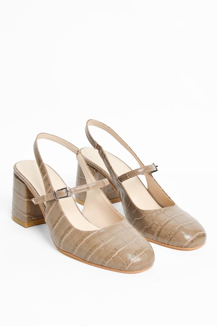 SHOES&MOREROSAROSA - Vizon Croco - Kısa Topuklu