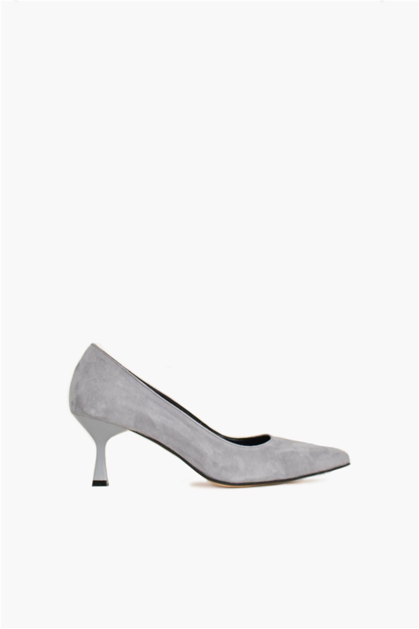 SHOES&MORESELINDASELINDA - Gri Süet - Topuklu