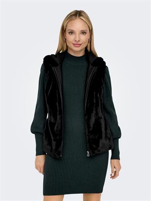 15295416 ONLNEWMALOU FAUX FUR WAISTCOAT CC OTW YELEK