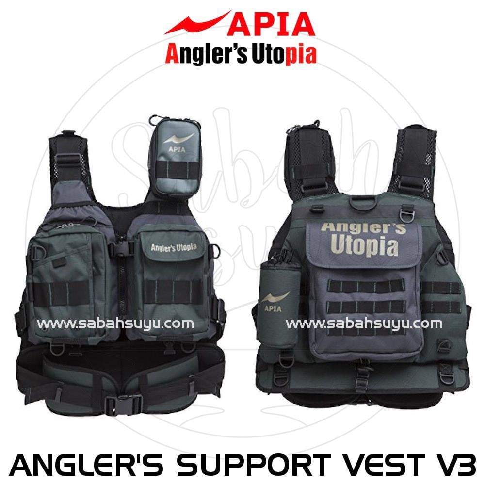 Apia Anglers Support Vest V3 Spin ve Can Yeleği Moss Gray