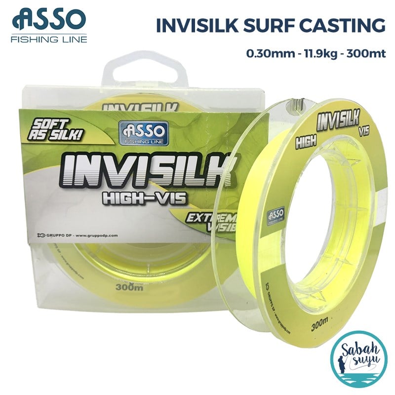 Asso Invisilk Surf Casting 0.30mm 11.9kg 300mt Mono Misina Sarı