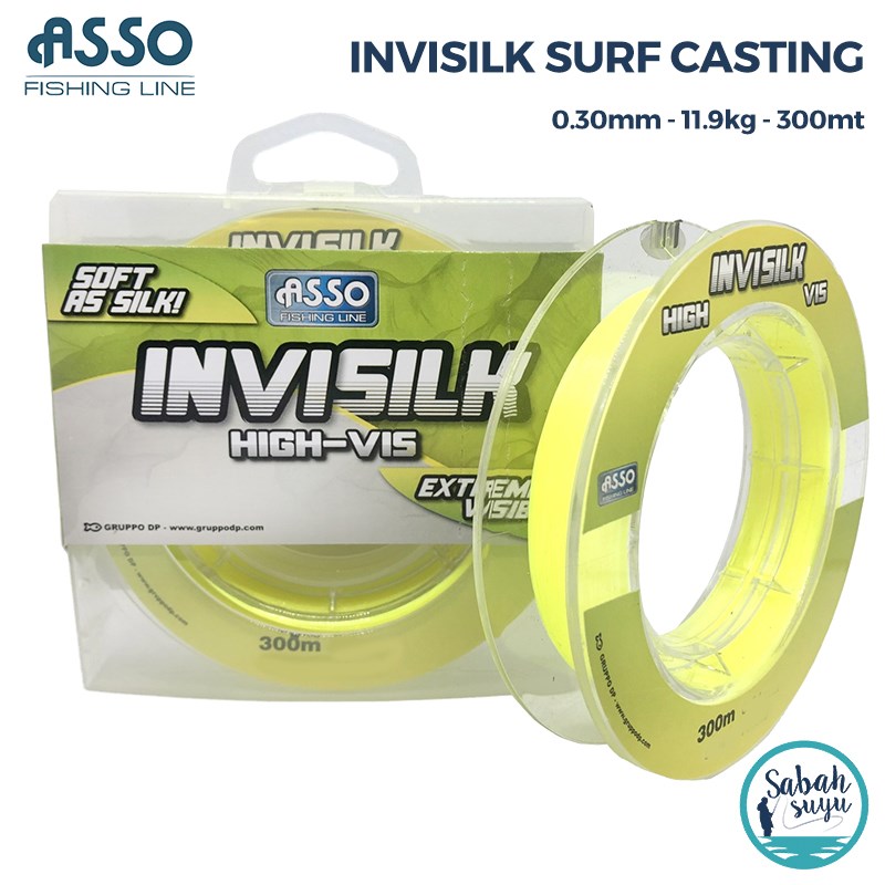 Asso Invisilk Surf Casting 0.30mm 11.9kg 300mt Mono Misina Sarı