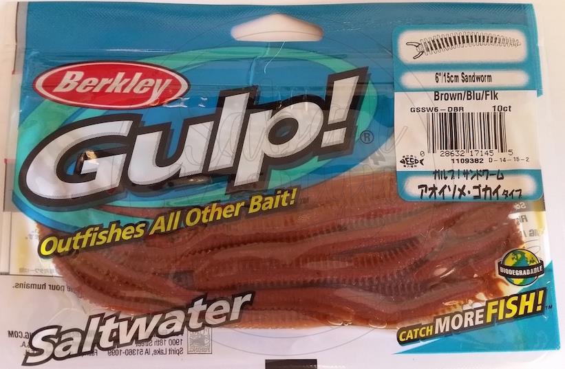 Berkley Gulp Nereis 6'' / 15 cm Sandworm (1109382) Kokulu Silikon Kurt Yem Brown Blu Flk