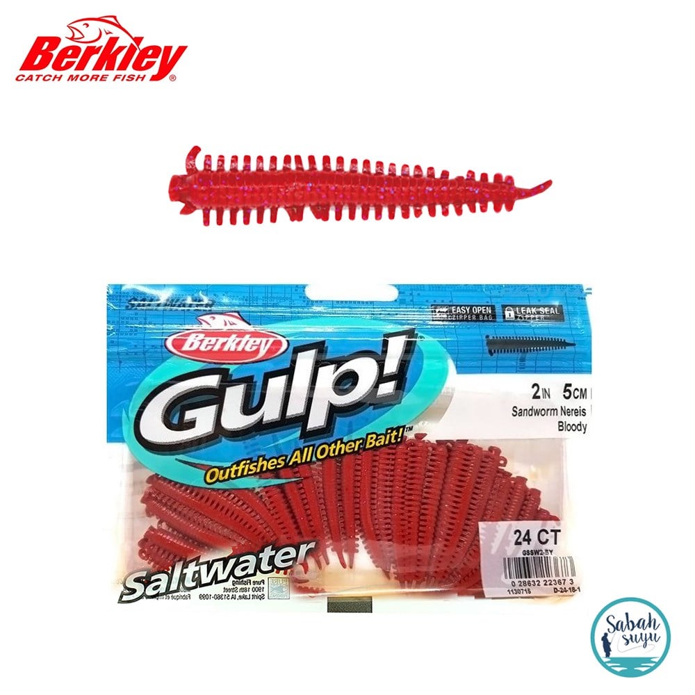 Berkley Gulp Nereis Sandworm Kokulu Silikon Kurt 5cm (24Ad) Bloody