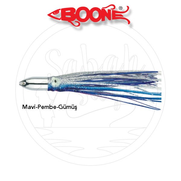 Boone Chrome Jet Bullet Püskül Sırtı Sahtesi 12cm 28gr Mavi Pembe Gümüş