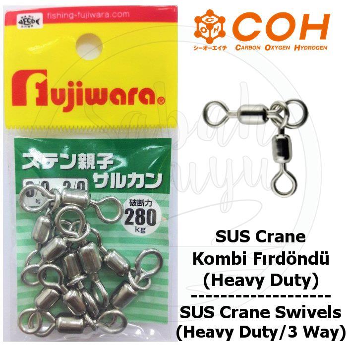 COH SUS Crane Kombi Fırdöndü # 3/0 X 2/0 (Heavy Duty / 3 Way)