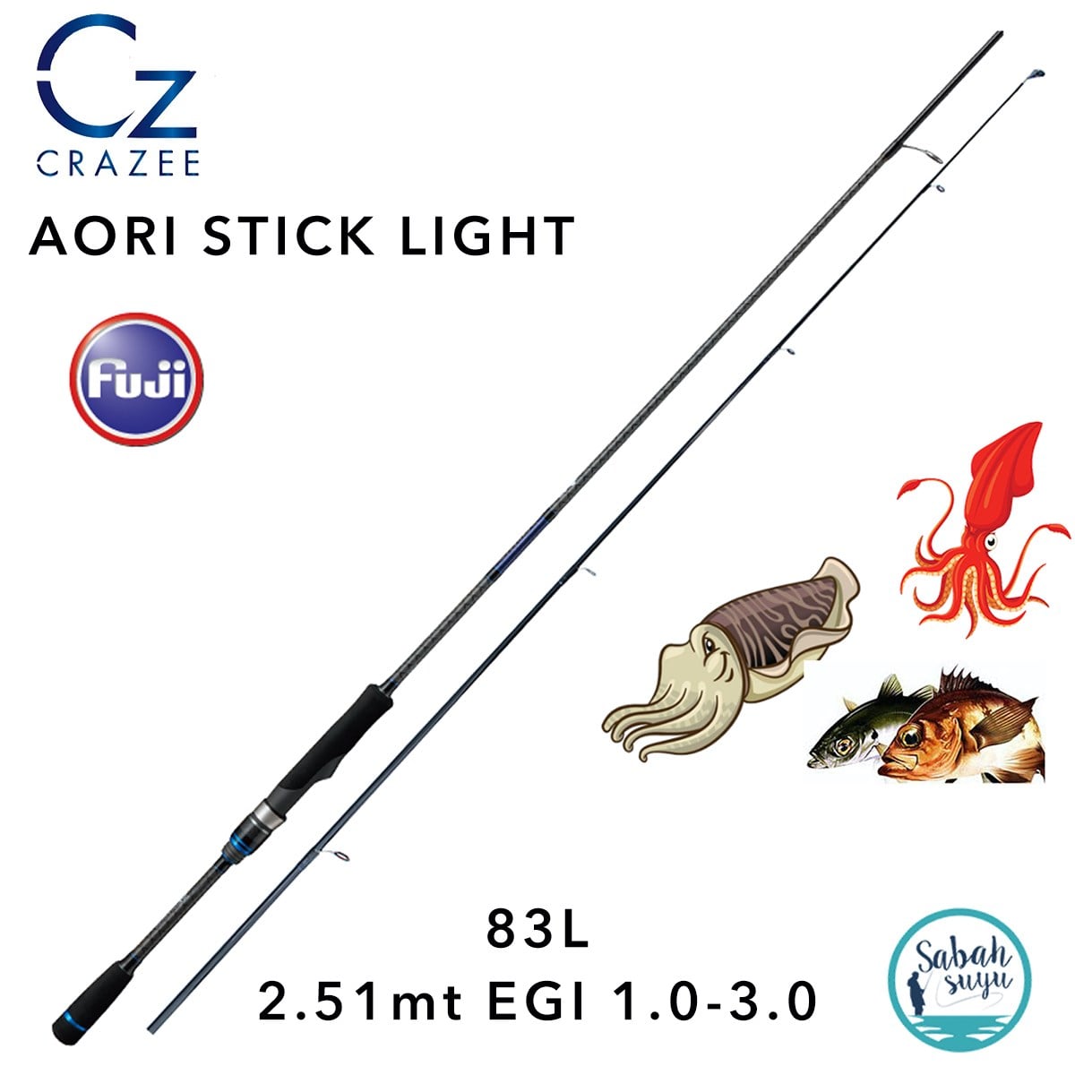 Crazee Aori Stick Light 83L 2.51mt EGI 1.0-3.0 (2P) LRF Kamış