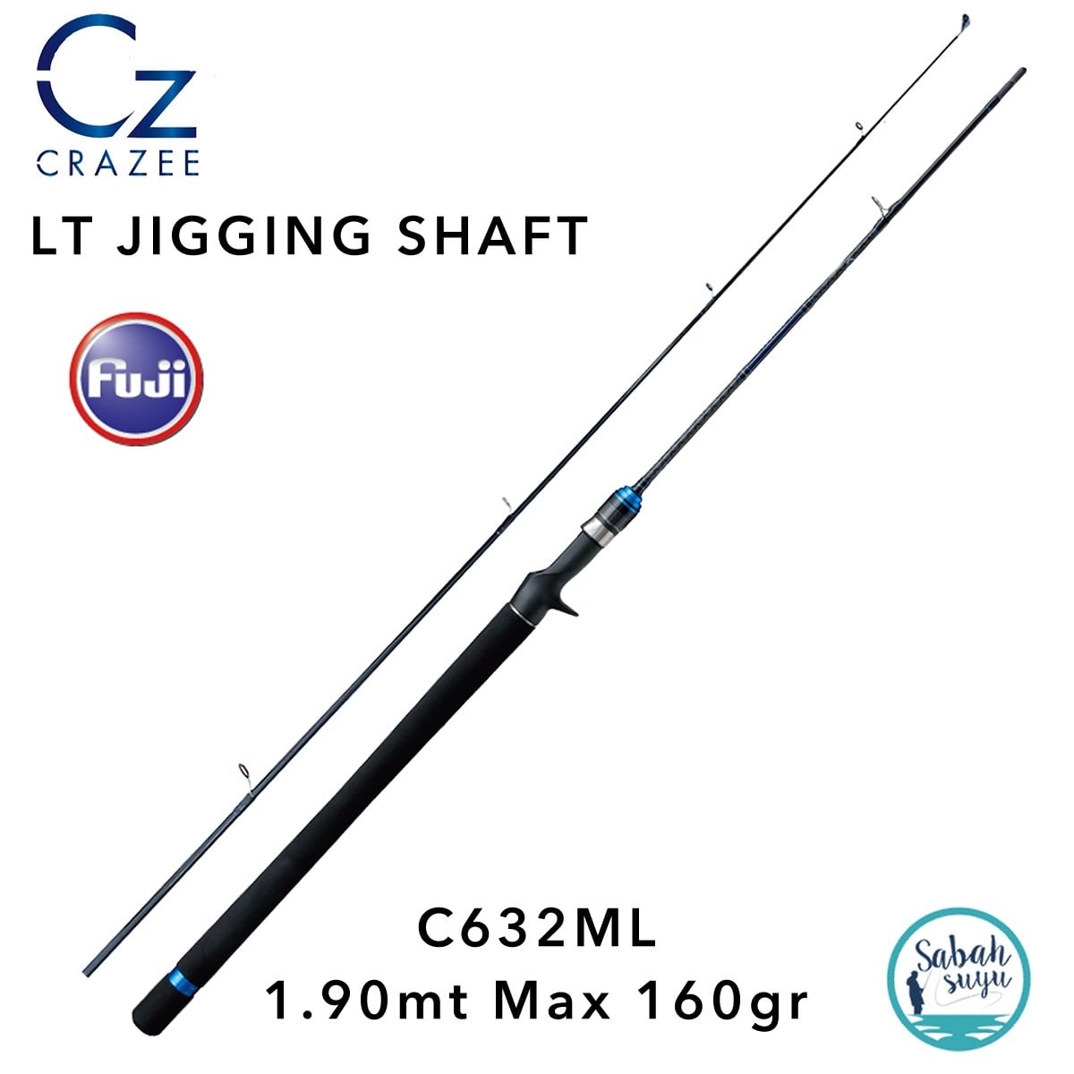 Crazee LT Jigging Shaft C632ML Light Jigging Kamış 1.90mt Max 160gr