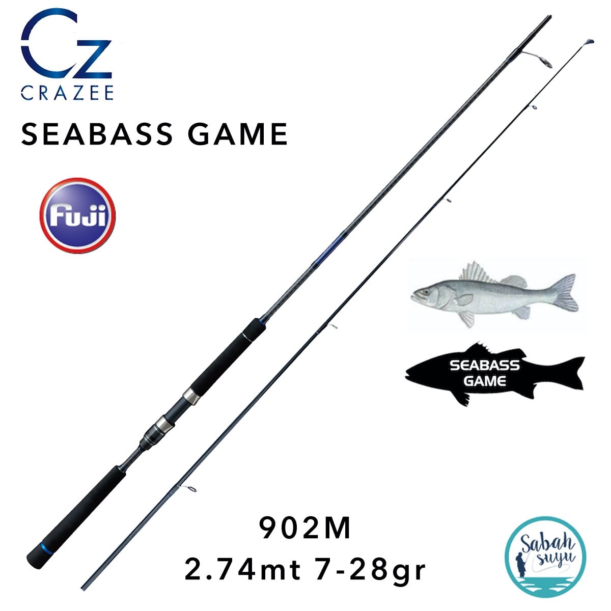 Crazee Seabass Game 902M Spin Kamış 2.74mt 7-28gr