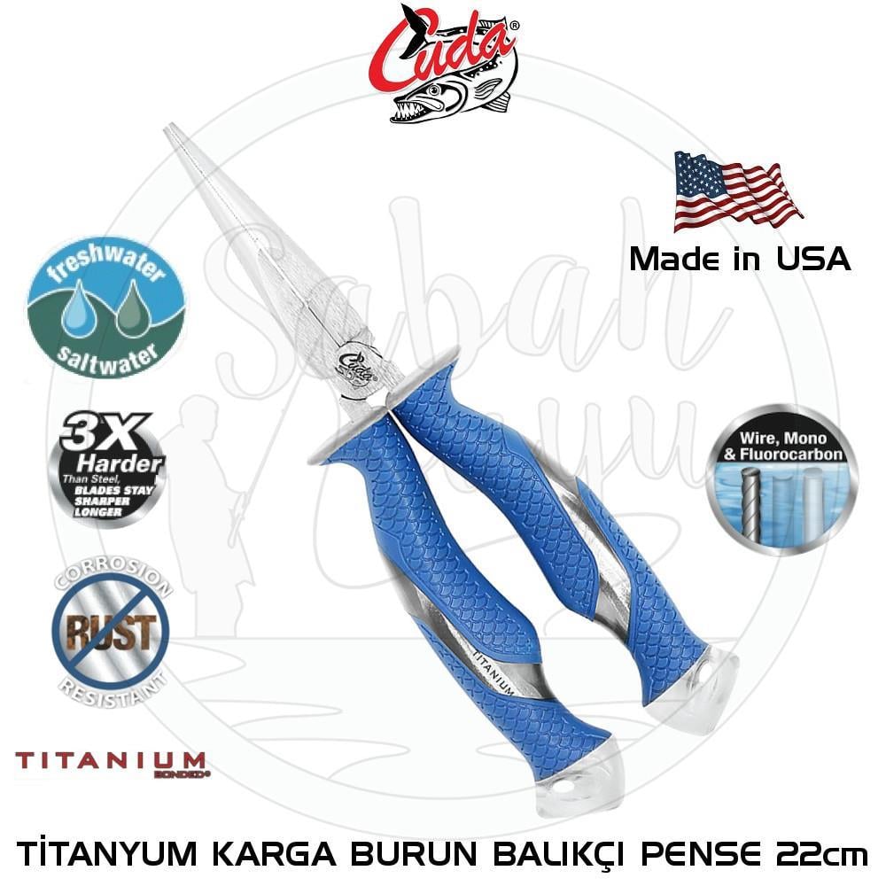 Cuda Titanyum Kargaburun Balıkçı Pense 22cm