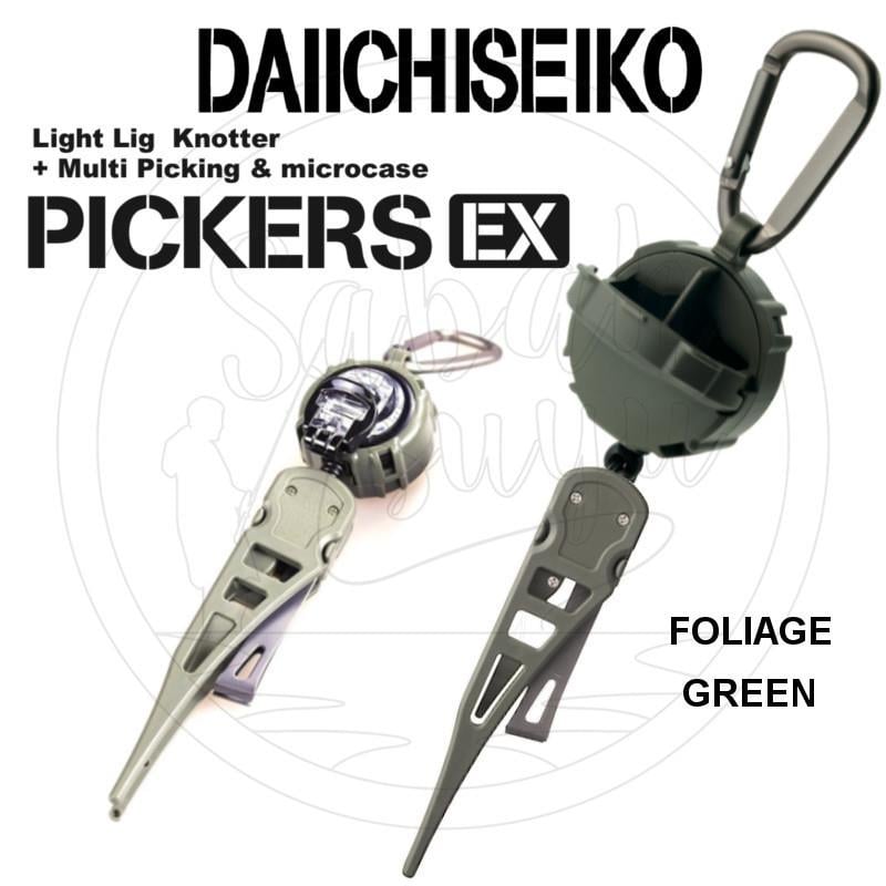 Daiichiseiko Pickers EX Çok Fonksiyonlu Düğüm Aparatı ve Micro Case Foliage Green