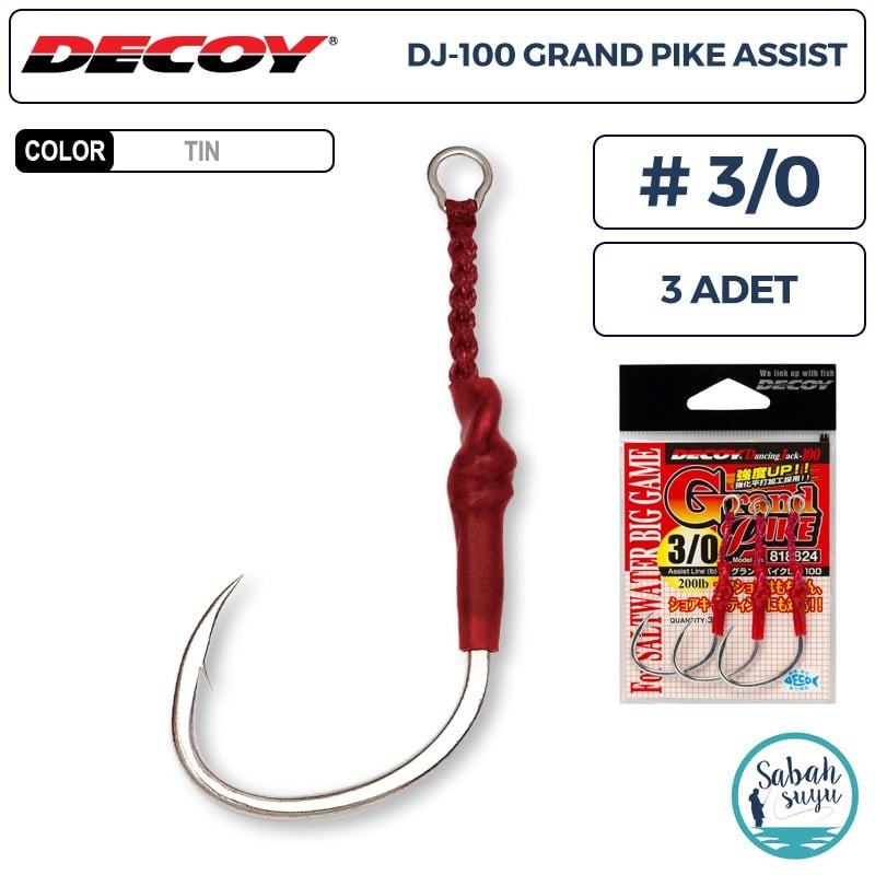 Decoy DJ-100 Grand Pike Tekli Asist İğnesi #3/0 (3 Adet)