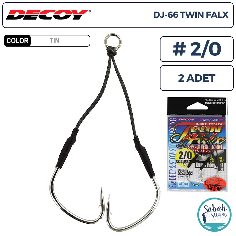 Decoy DJ-66 Twin Falx Çiftli Asist İğnesi #2/0 (2 Adet)