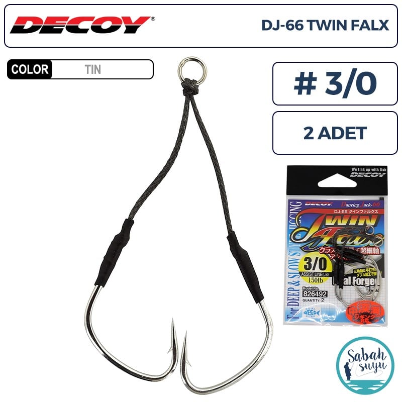 Decoy DJ-66 Twin Falx Çiftli Asist İğnesi #3/0 (2 Adet)