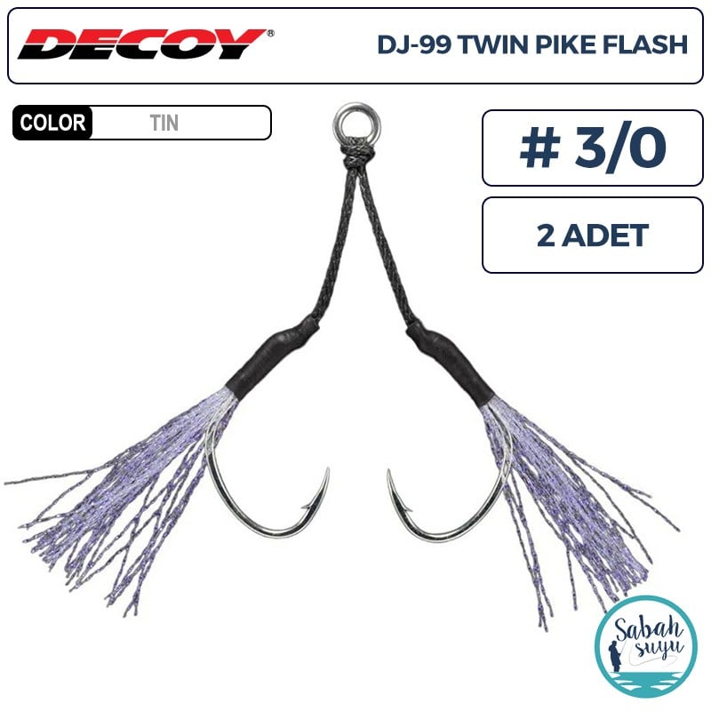 Decoy DJ-99UV Twin Pike Flash Tüylü Çiftli Asist İğnesi #3/0 (2 Adet)