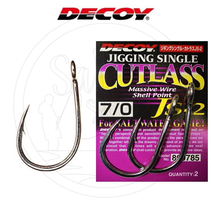 Decoy JS-2 Jigging Single Cutlass Delikli İğne #7/0 (2 Adet)