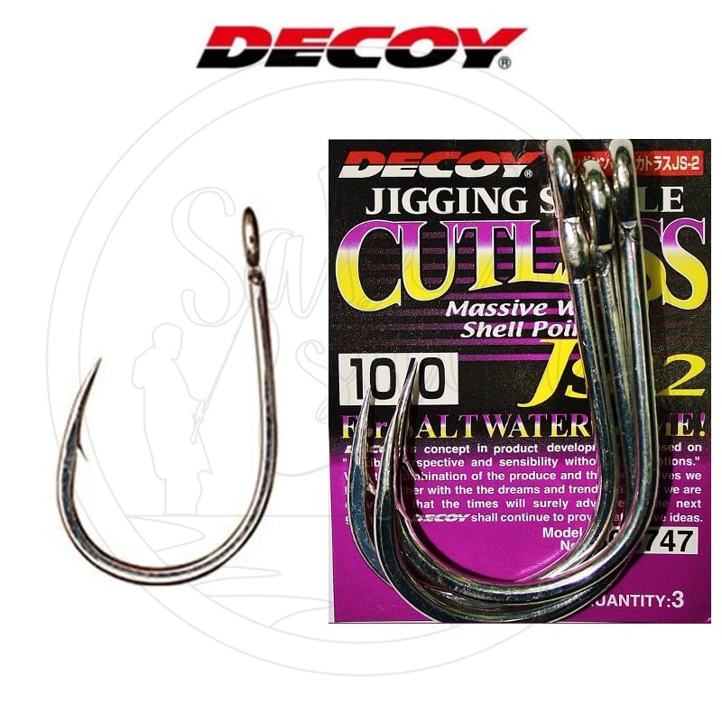 Decoy JS-2 Jigging Single Cutlass Delikli İğne #10/0 (3 Adet)