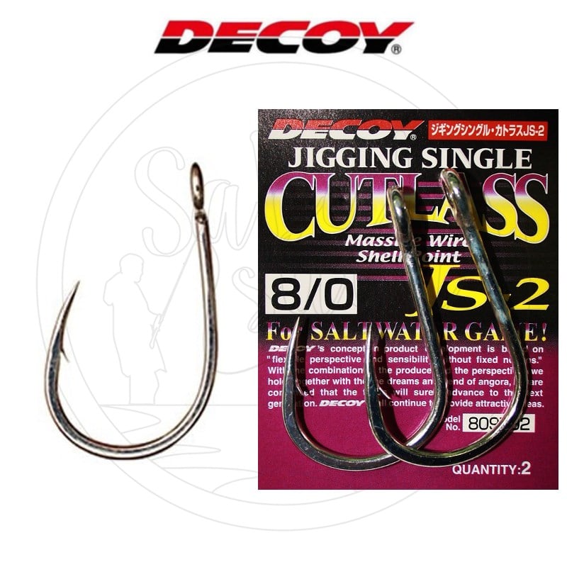 Decoy JS-2 Jigging Single Cutlass Delikli İğne #8/0 (2 Adet)