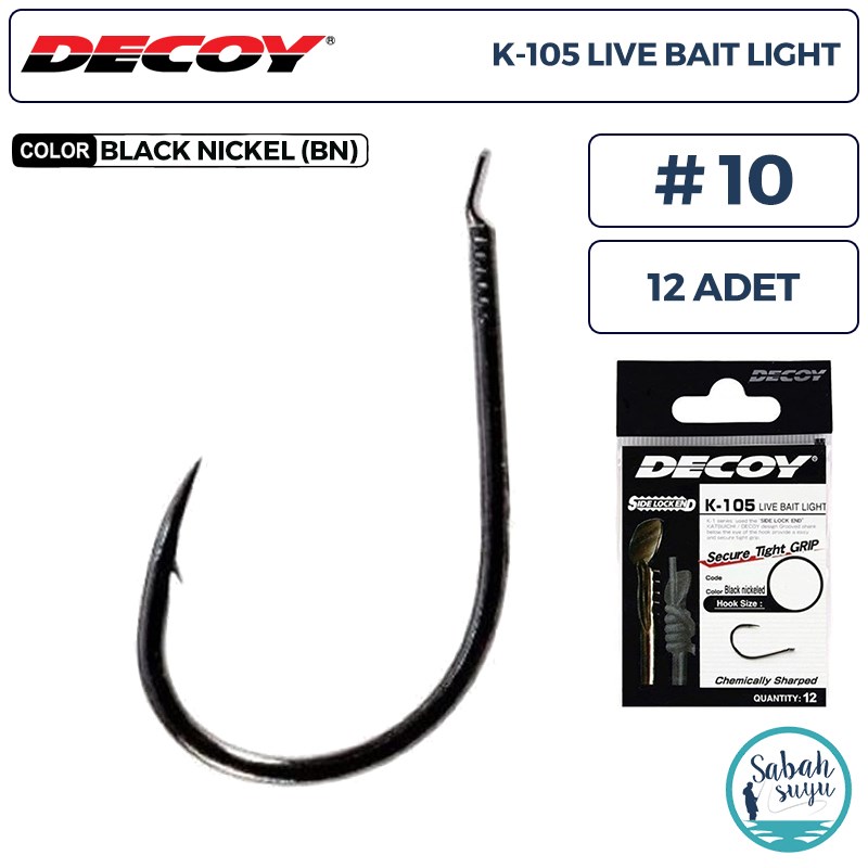 Decoy K-105 Live Bait Light Olta İğnesi BN #10 (12 Adet)