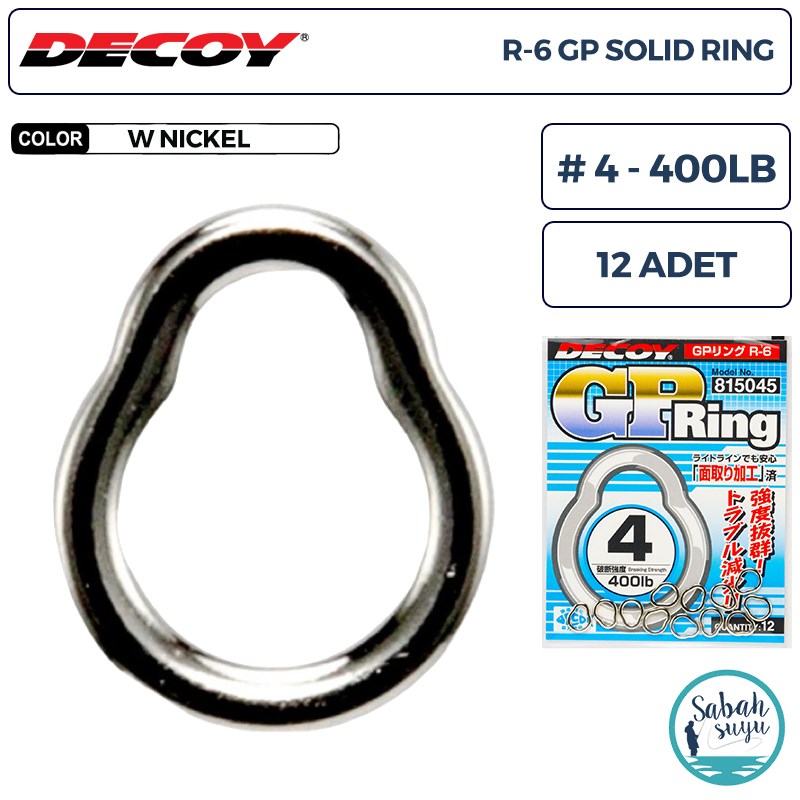 Decoy R-6 GP Solid Ring (Kapalı Halka) #4 400lb (12 Adet)