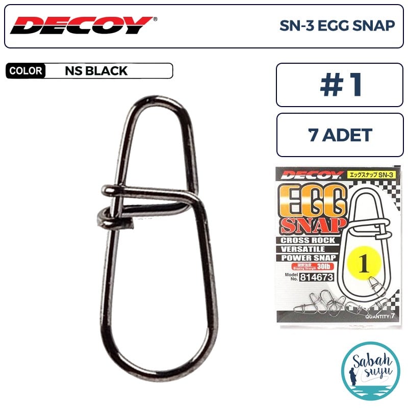 Decoy SN-3 Egg Snap Klips #1 30lb (7 Adet)