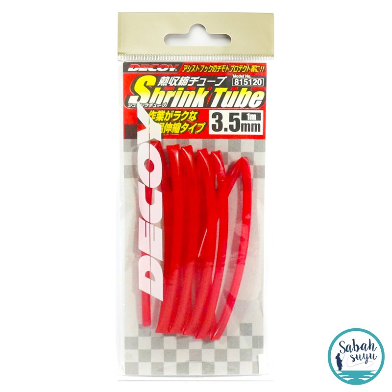Decoy T-3 Shrink Tube Asist İğne Makaronu 3.5mm 1mt Kırmızı