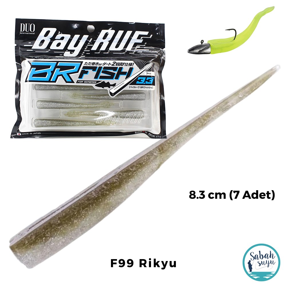 Duo Bay Ruf BR Fish 3.3 Silikon Kuyruk 8.3 cm F099 Rikyu (7 Adet)