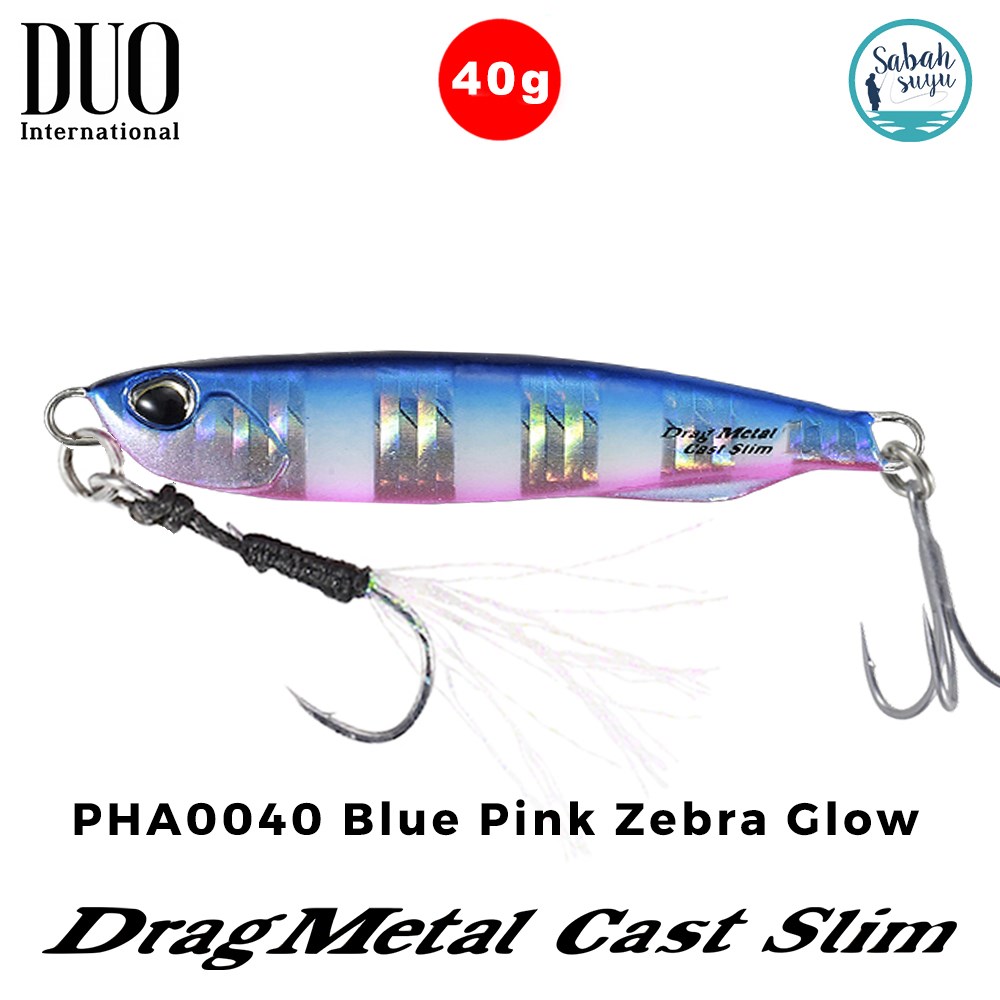 Duo Drag Metal Cast Slim Jig 40gr. PHA0040 Blue Pink Zebra Glow