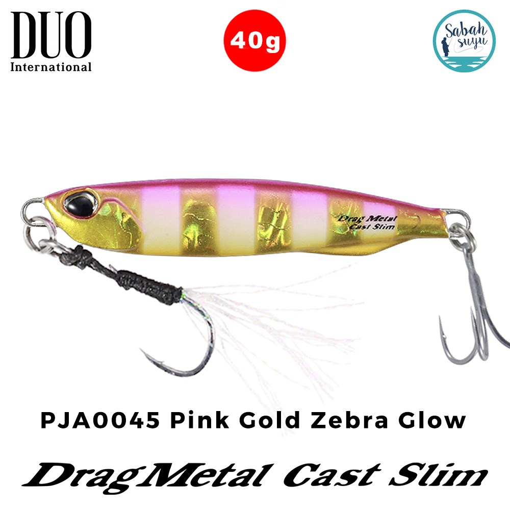 Duo Drag Metal Cast Slim Jig 40gr. PJA0045 Pink Gold Zebra Glow