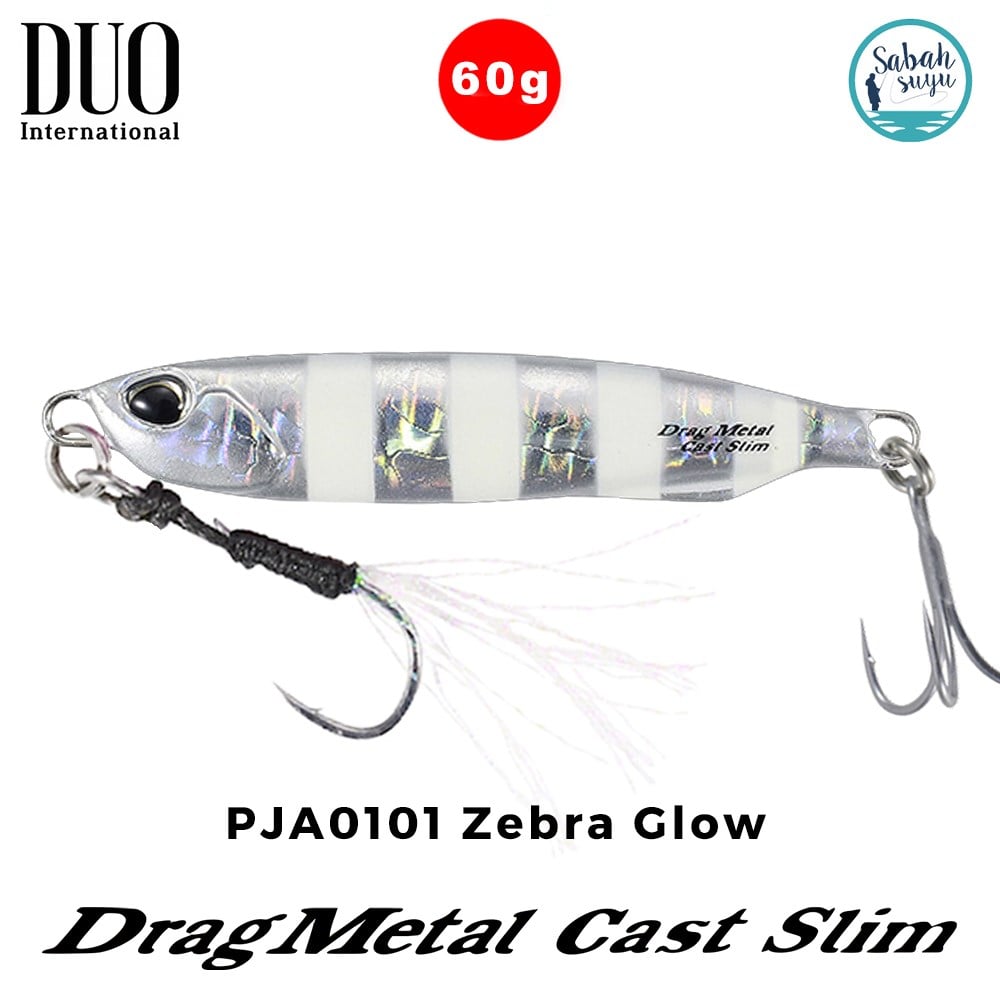 Duo Drag Metal Cast Slim Jig 60gr. PJA0101 Zebra Glow
