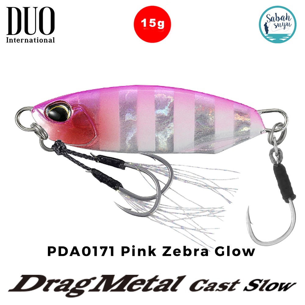 Duo Drag Metal Cast Slow Jig 15gr. PDA0171 Pink Zebra Glow