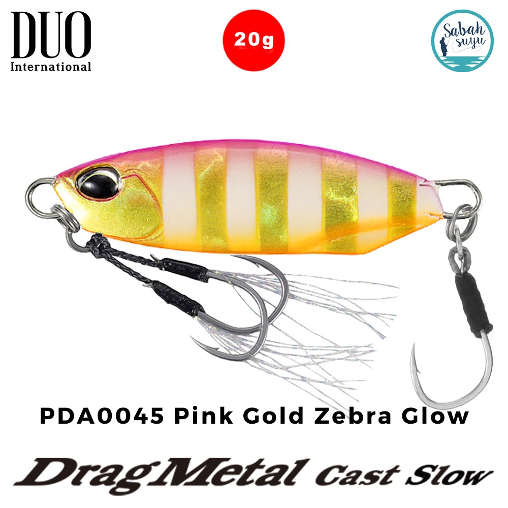 Duo Drag Metal Cast Slow Jig 20gr. PDA0045 Pink Gold Zebra Glow