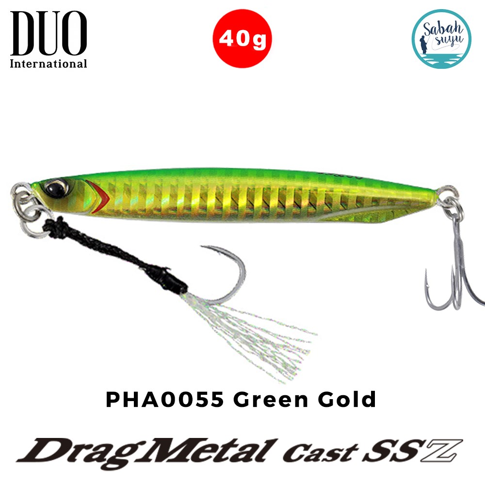Duo Drag Metal Cast Super Slim SSZ Jig 40Gr. PHA0055 Green Gold