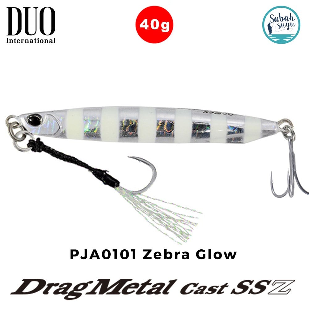 Duo Drag Metal Cast Super Slim SSZ Jig 40Gr. PJA0101 Zebra Glow