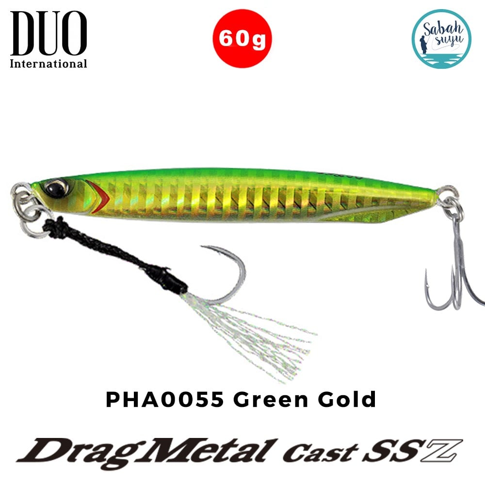 Duo Drag Metal Cast Super Slim SSZ Jig 60Gr. PHA0055 Green Gold