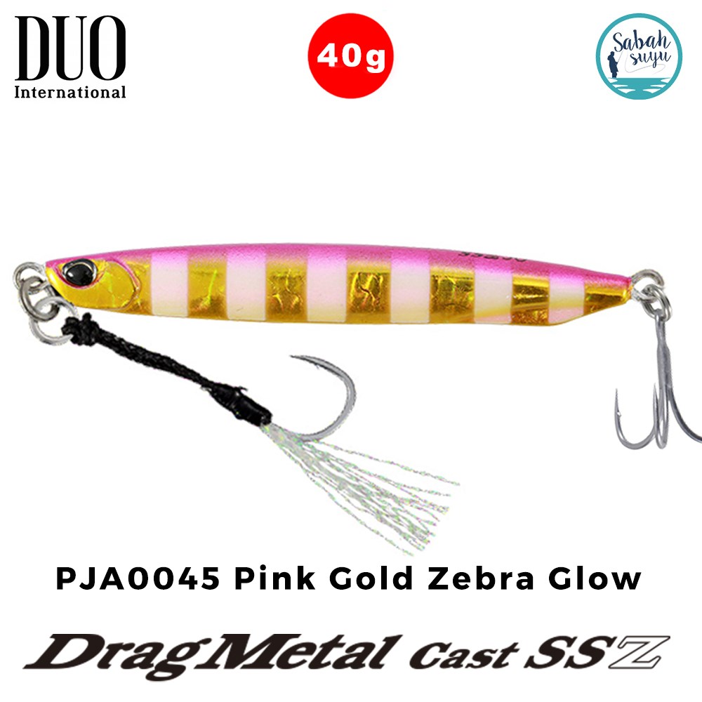 Duo Drag Metal Cast Super Slim SSZ Jig 40Gr. PJA0045 Pink Gold Zebra Glow