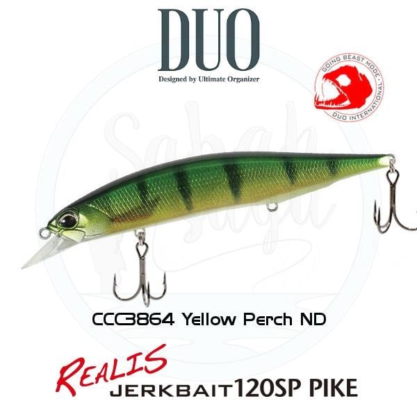 Duo Realis Jerkbait 120SP Pike CCC3864 Yellow Perch ND